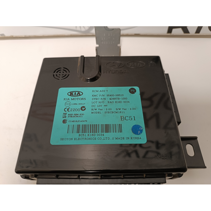 95400-H8510 CENTRALINA BODY COMPUTER KIA RIO YB/SC 4° SERIE 1.0 BENZINA 2017-2023 