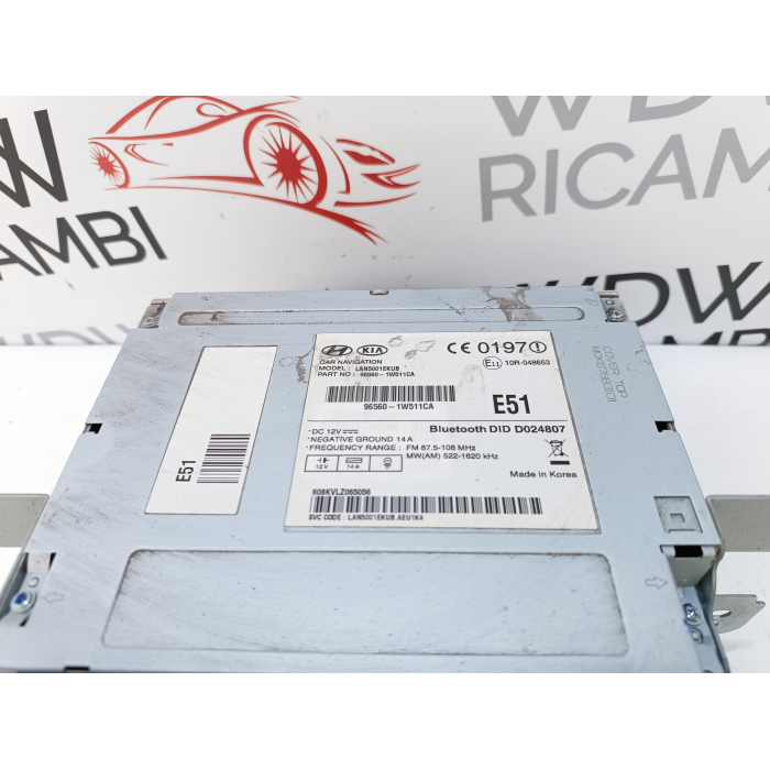 96560-1W511CA RADIO AUTORADIO NAVIGATORE MAPPE KIA RIO (UB) 1.1 CRDI (2011\2017)