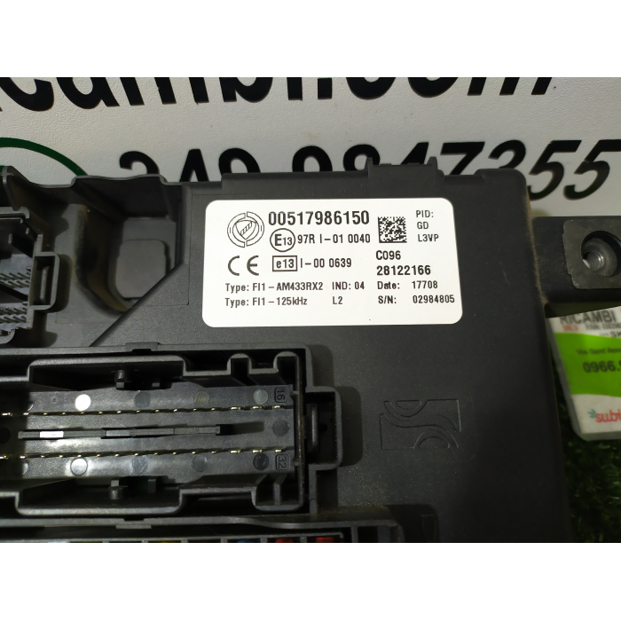 CENTRALINA BODY COMPUTER PORTA FUSIBILI FUSIBILIERA FIAT GRANDE PUNTO (199)