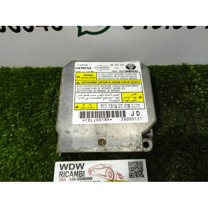 96387637 CENTRALINA CRASCH SENSORE AIRBAG DAEWOO LANOS 1.3 (1997\2002)