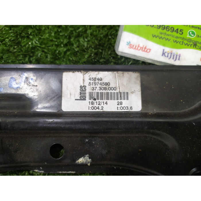 51974580 ALZAVETRO ALZACRISTALLO ANTERIORE SINISTRO SX LANCIA YPSILON (846) ART14306