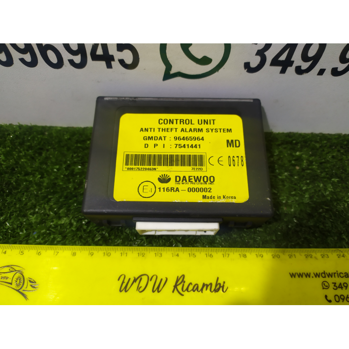 CENTRALINA SENSORE ALLARME ANTIFURTO MODULO DI CONTROLLO CHEVROLET MATIZ 