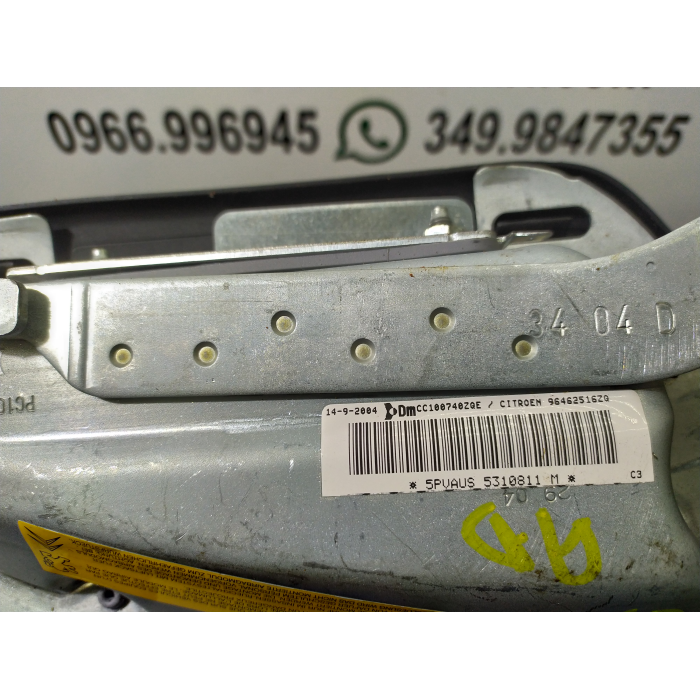 AIRBAG SEDILE ANTERIORE ANT DESTRO DX LATO PASSEGGERO CITROEN C3 (2002\2009) 