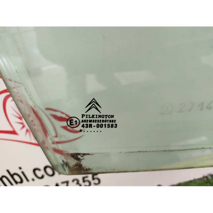 VETRO CRISTALLO SCENDENTE ANTERIORE ANT DESTRO DX CITROEN C3 (2002\2009)
