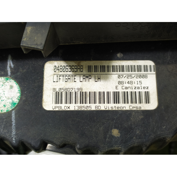 STOP FANALE FANALINO POSTERIORE POST INTERNO SINISTRO SX DODGE JOURNEY 2008>