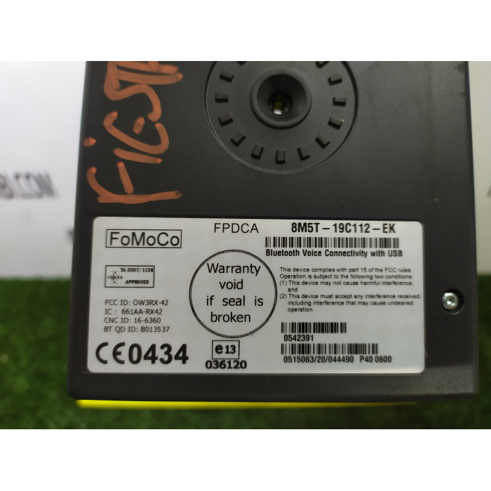 8M5T19C112 CENTRALINA MODULO TELEFONO BLUETOOTH FORD FIESTA 6° (2008\2017)