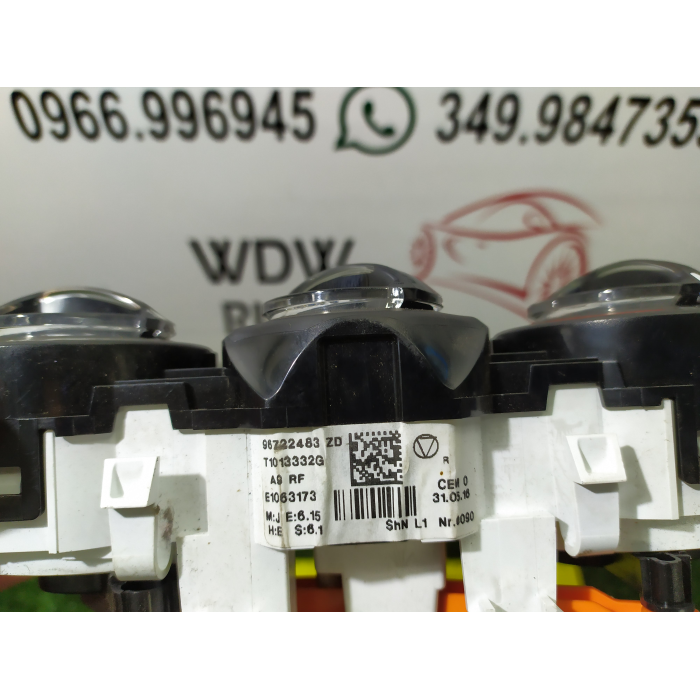 96722483 STRUMENTAZIONE COMANDI CLIMA STUFA A\C PEUGEOT 208 1° 2012 > 