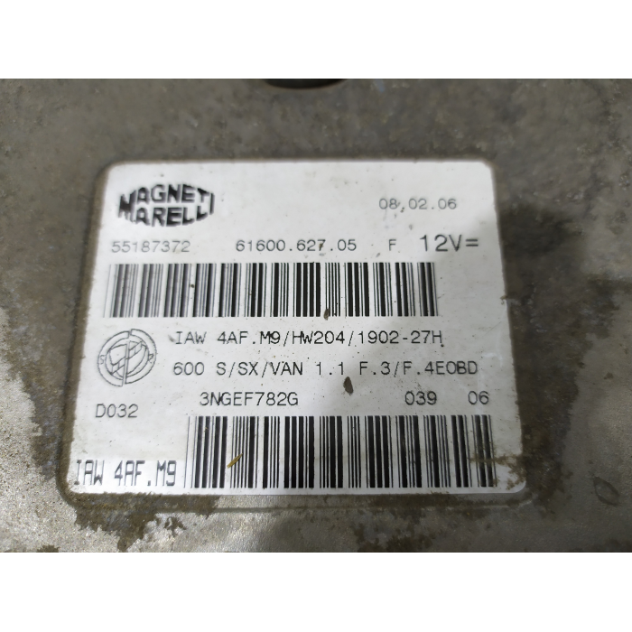 55187372 CENTRALINA ECU MOTORE FIAT SEICENTO 600 (187) 1.1 -2003- 40KW 54CV 