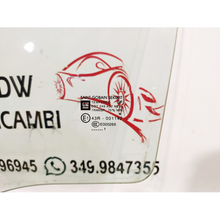 VETRO SCENDENTE PORTA POSTERIORE SINISTRO SX OPEL CORSA D 1.3 (2006\2014) 2011