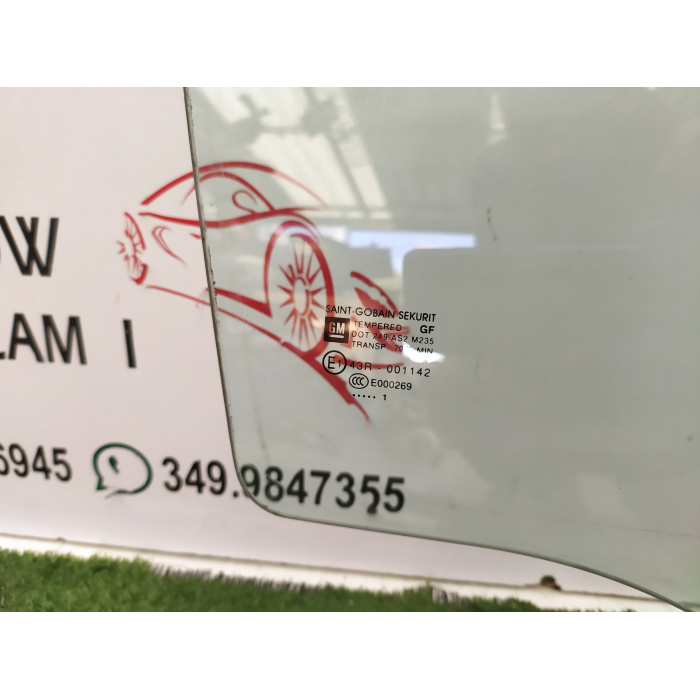 VETRO SCENDENTE PORTA POSTERIORE DESTRO DX OPEL CORSA D 1.3 (2006\2014) 2011