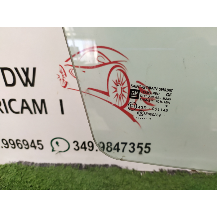 VETRO SCENDENTE PORTA ANTERIORE DESTRO DX OPEL CORSA D 1.3 (2006\2014) 2011