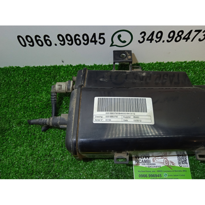 51886379 SERBATOIO SCATOLA FILTRO VAPORI CARBURANTE CARBONI ATTIVI FIAT PANDA 1.2 BENZI