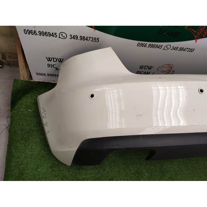 8V3807521B PARAURTI POSTERIORE POST ORIGINALE CON FORI SENSORI AUDI A3 SPORTBACK (2012\2019)