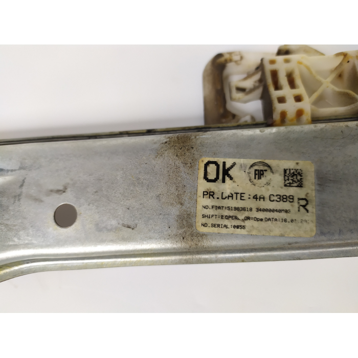 51983618 ALZAVETRO USATO PORTA POSTERIORE DESTRO DX FIAT PANDA (312\319) 1.3 4X4 (DAL 2012 IN POI >) 