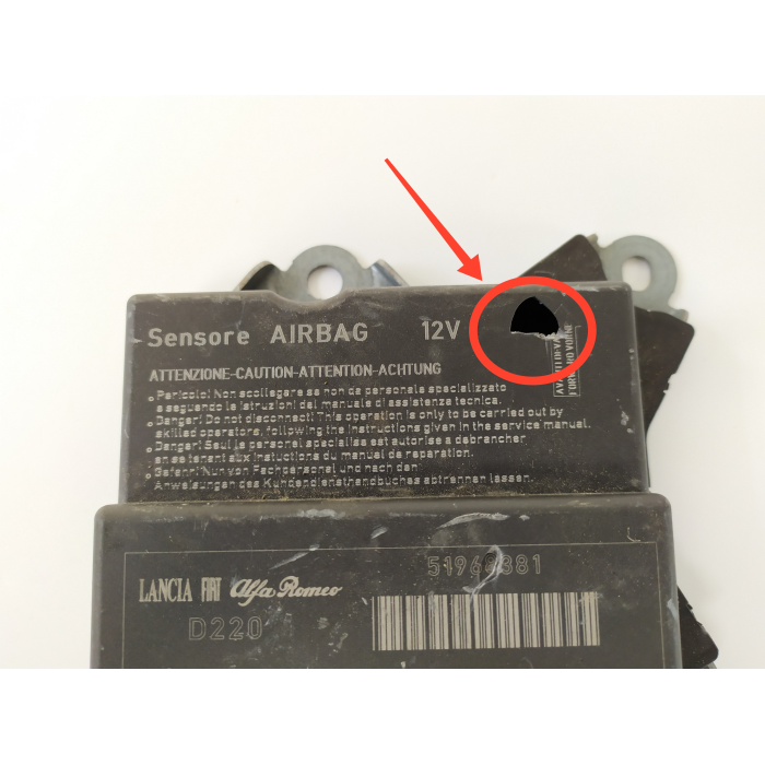 51968381 CENTRALINA AIRBAG USATO CONTINENTAL FIAT 500L 1.3 (DAL 2012 IN POI >)