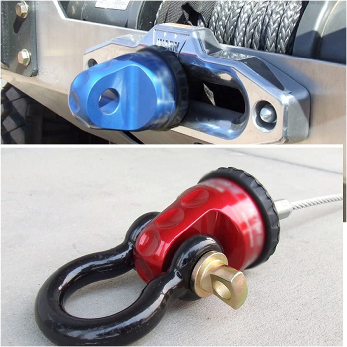 GANCIO VERRICELLO PASSACAVO CONNETTORE CORDA CAVO UNIVERSALE Jeep Offroad ROSSO WRANGLER 