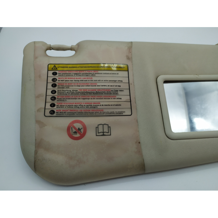 ALETTA PARASOLE LATO DESTRO DX USATO FIAT GRANDE PUNTO (199) 1.3 90CV (2005\2011) 2008