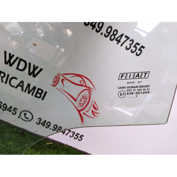 VETRO SCENDENTE PORTA POSTERIORE SINISTRO SX USATO FIAT BRAVO 1.9 120CV (2007\2014) 2007
