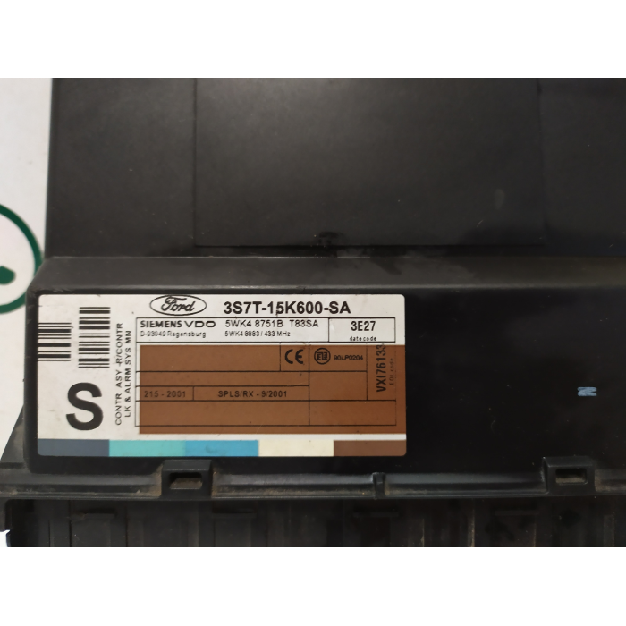 3S7T-15K600-SA CENTRALINA COMFORT MOTORE FORD MONDEO 2.0 96KW 131CV 2000 AL 2007