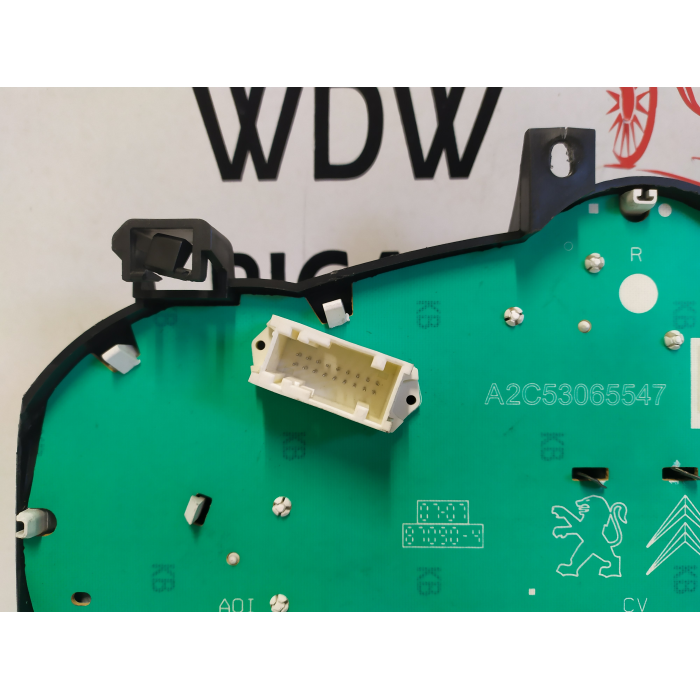 A2C53065547 QUADRO QUADRANTE TACHIMETRO CONTACHILOMETRI PEUGEOT 207 1.4 50KW 2007 