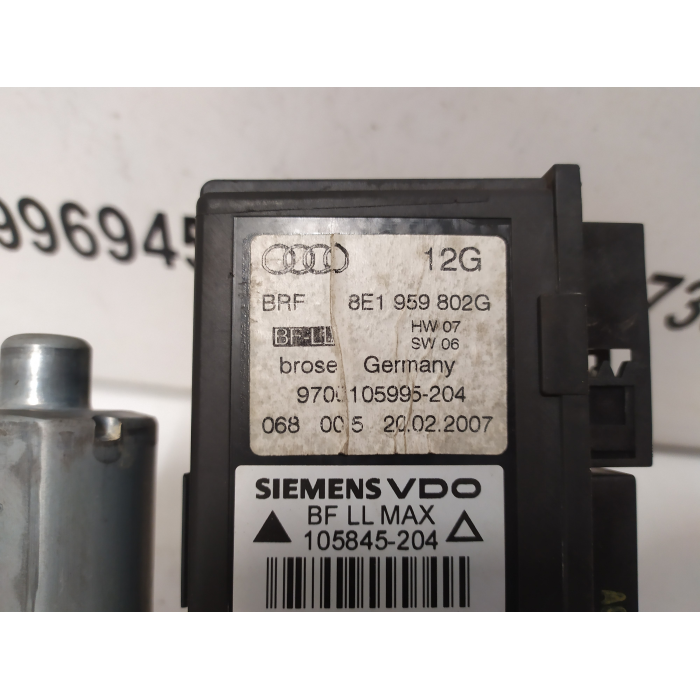 8E1959802G MOTORINO ALZAVETRO ANTERIORE ANT DESTRO DX AUDI A4 (B7) (2004\2009) 2007