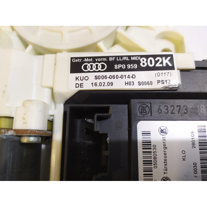 8P0959802K MOTORINO ALZAVETRO ANTERIORE ANT DESTRO DX AUDI A3 8P 1.9 (2008 / 2013) 2009