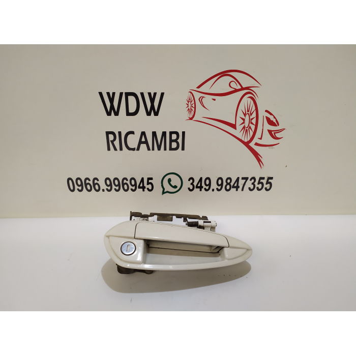 MANIGLIA ESTERNA PORTA ANTERIORE DESTRO DX USATO BIANCO FIAT GRANDE PUNTO (199) 1.3 90CV (2005\2011) 