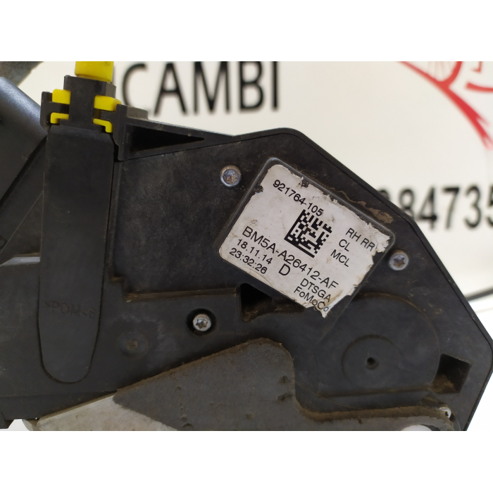 BM5A-A26412-AF SERRATURA CHIUSURA PORTA POSTERIORE DESTRO DX USATO FORD KUGA 2° (2012\2019) 2016