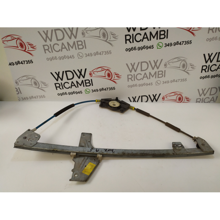 9634456980 MECCANISMO ALZAVETRO PORTA ANTERIORE SINISTRO SX USATO PEUGEOT 307 2.0 (2001\2009) 