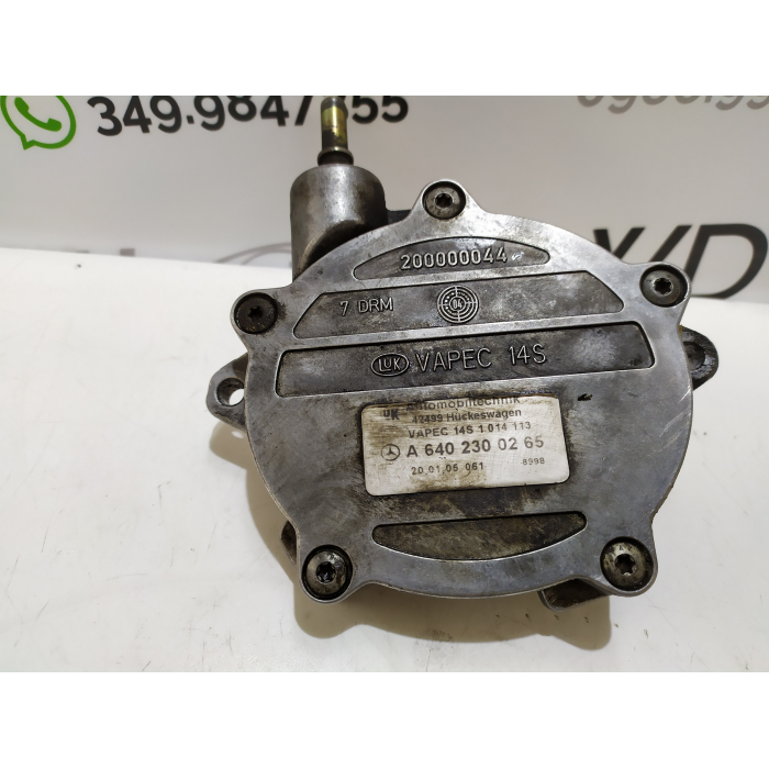 A6402300265 DEPRESSORE POMPA DEL VUOTO USATO MERCEDES CLASSE A (W169) 2.0 180 CDI (2004\2012)