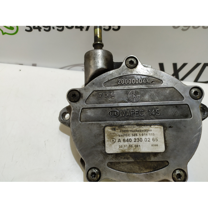 A6402300265 DEPRESSORE POMPA DEL VUOTO USATO MERCEDES CLASSE A (W169) 2.0 180 CDI (2004\2012)