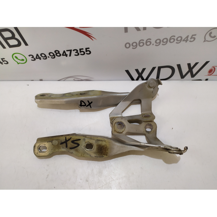 COPPIA CERNIERA CERNIERE COFANO ANTERIORE ANT USATO CHEVROLET MATIZ 800 (2005\2010) 2009 