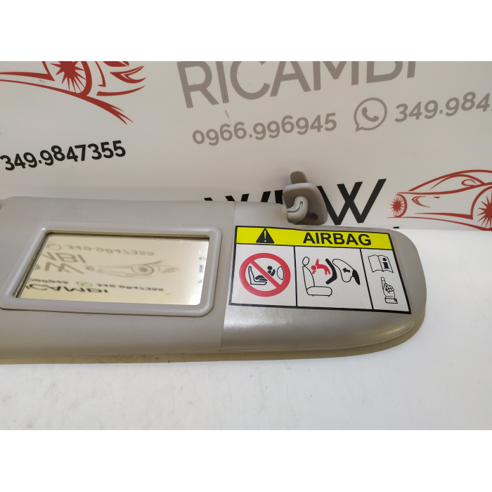 ALETTA PARASOLE USATO LATO DESTRO DX FIAT PANDA (312\319) (DAL 2012 IN POI >) 2016