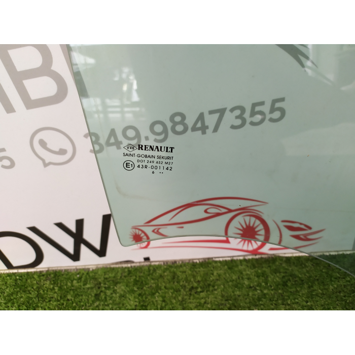 VETRO SCENDENTE PORTA POSTERIORE DESTRO DX USATO RENAULT SCENIC MEGANE SW 1.5 (2002\2010)