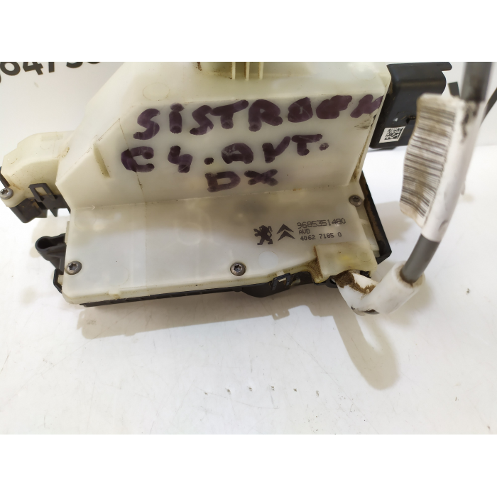 9685351480 SERRATURA CHIUSURA PORTA ANTERIORE DESTRO DX USATO CITROEN C4 2° (2010\2018)