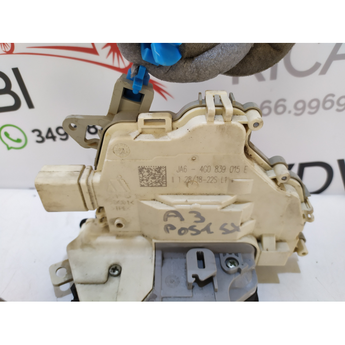 4G0839015E SERRATURA CHIUSURA PORTA POSTERIORE SINISTRO SX USATO AUDI A3 8V (2012\2019) 
