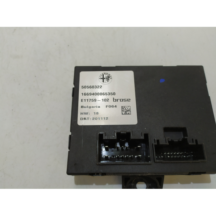 50560322 CENTRALINA PORTELLONE POSTERIORE POST USATO ALFA ROMEO STELVIO Q4 QUADRIFOGLIO 2.9 (DAL 2016 IN POI >)