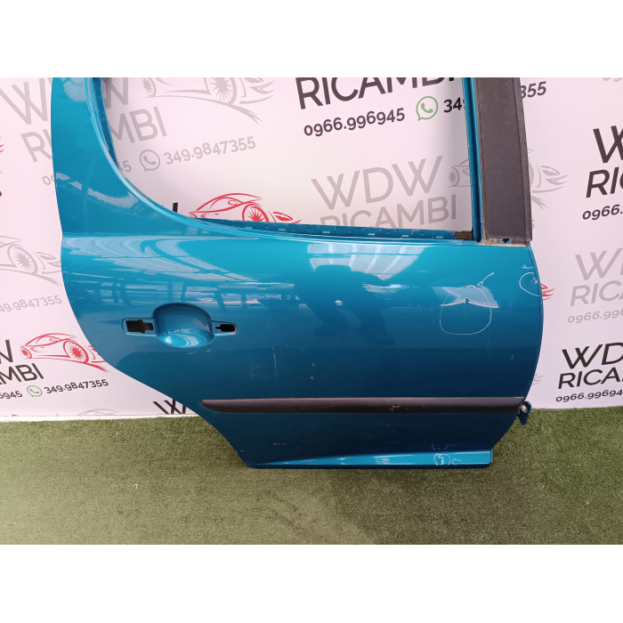 PORTA PORTIERA SPORTELLO LATO POSTERIORE DESTRO DX USATO BLU PEUGEOT 207 (2006\2015)