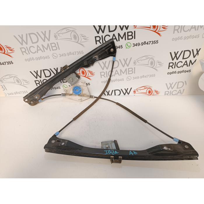 MECCANISMO ALZAVETRO PORTA ANTERIORE DESTRO DX USATO SEAT IBIZA 1.4 TDI (2002\2009) 2008