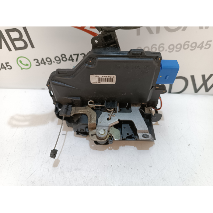 3D1837016 SERRATURA CHIUSURA PORTA ANTERIORE DESTRO DX USATO VW GOLF PLUS (2004\2014)