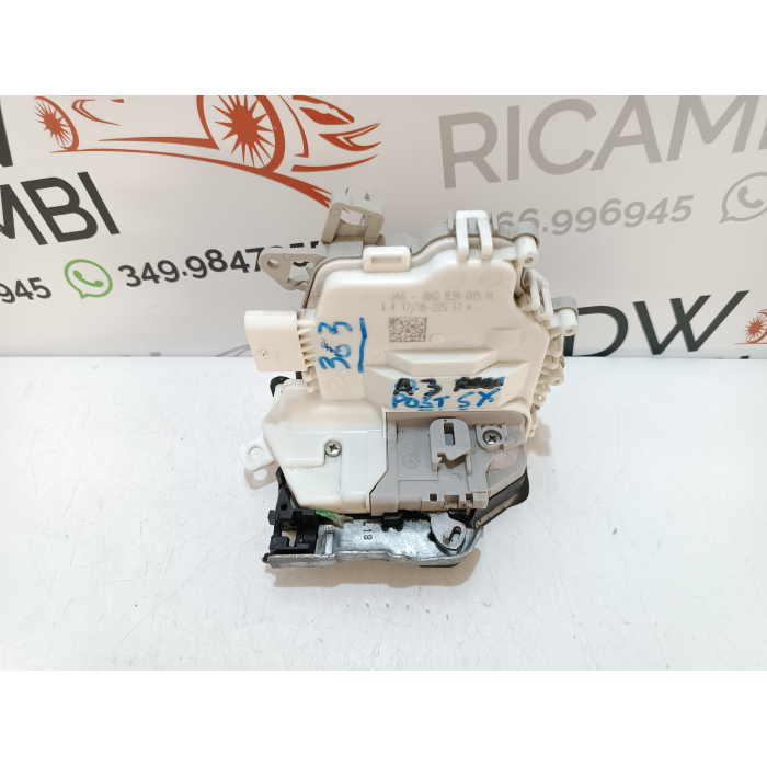 8K0839015H ART.27366 SERRATURA ELETTRICA 5 PIN PORTA POSTERIORE SINISTRO SX USATO AUDI A3 8V (2012\2019) 2016