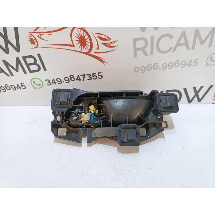 98201552W MANIGLIA INTERNA APRI PORTA ANTERIORE DESTRO DX USATO PEUGEOT 3008 II 2° (DAL 2016 > IN POI)