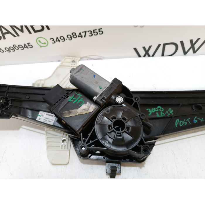 9810488580 ALZAVETRO ELETTRICO 6 PIN PORTA POSTERIORE SINISTRO SX USATO PEUGEOT 3008 II 2° (DAL 2016 > IN POI)