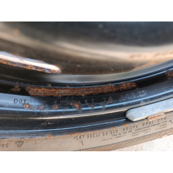 6JX15H2 1 CERCHIO RUOTA RUOTINO DI SCORTA USATO DA 15 4 FORI USATO PEUGEOT 307 1.6 HDI (2001\2009)