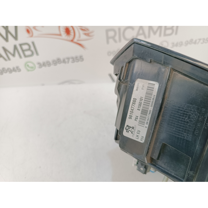 9810477880 FANALE STOP INTERNO POSTERIORE SINISTRO SX USATO PEUGEOT 3008 2° (2016\2020) 