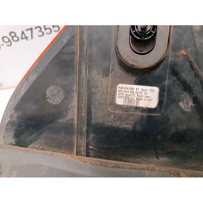 A1648202264 STOP FANALE FANALINO POSTERIORE POST DESTRO DX MERCEDES ML W164 2005-2011