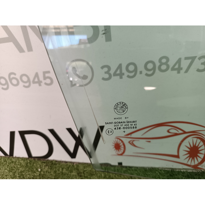 VETRO SCENDENTE ANTERIORE DESTRO DX USATO ALFA ROMEO 147 1.6 (2000\2010) 2009