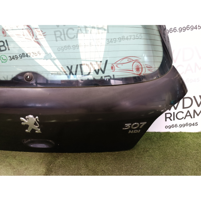 PORTELLONE COFANO BAULE POSTERIORE POST USATO NERO PEUGEOT 307 2.0 (2001\2009) 