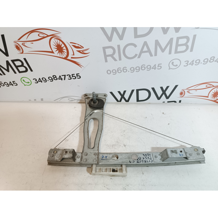 9639817380 MECCANISMO ALZAVETRO MANUALE POSTERIORE DESTRO DX CITROEN C3 2002-2009