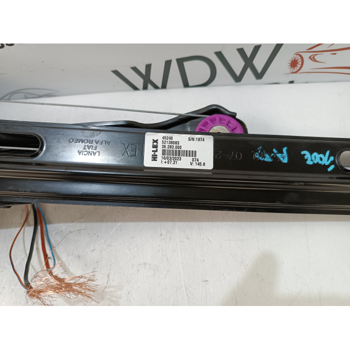 52138083 ALZAVETRO PORTA ANTERIORE DESTRO FIAT 500 E 500E ELETTRICA 2020 IN POI 